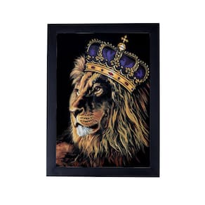 Quadro poster com moldura leao de juda evangelico P8344