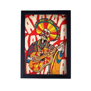 decoração personalizada Quadro caveira mexicana P8338
