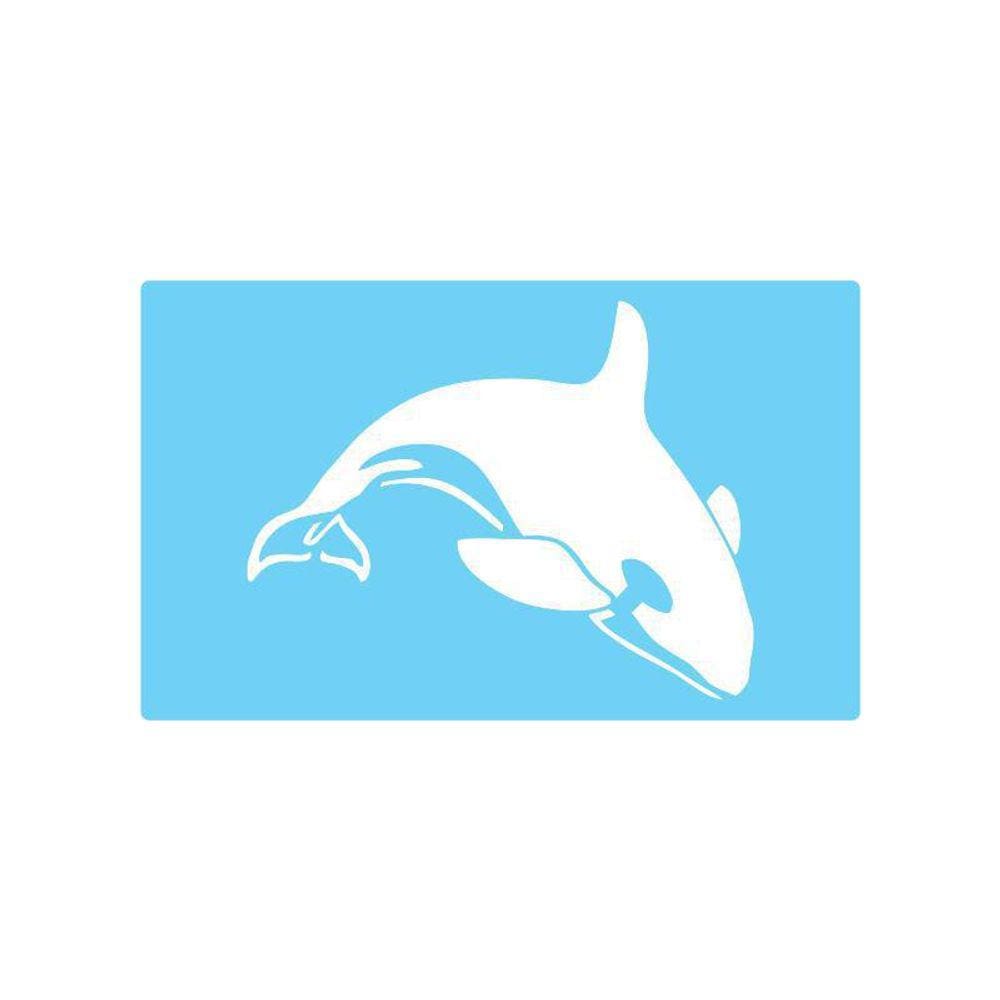 Stencil De Parede Tamako Baleia - 55 X 90Cm - Ref 515