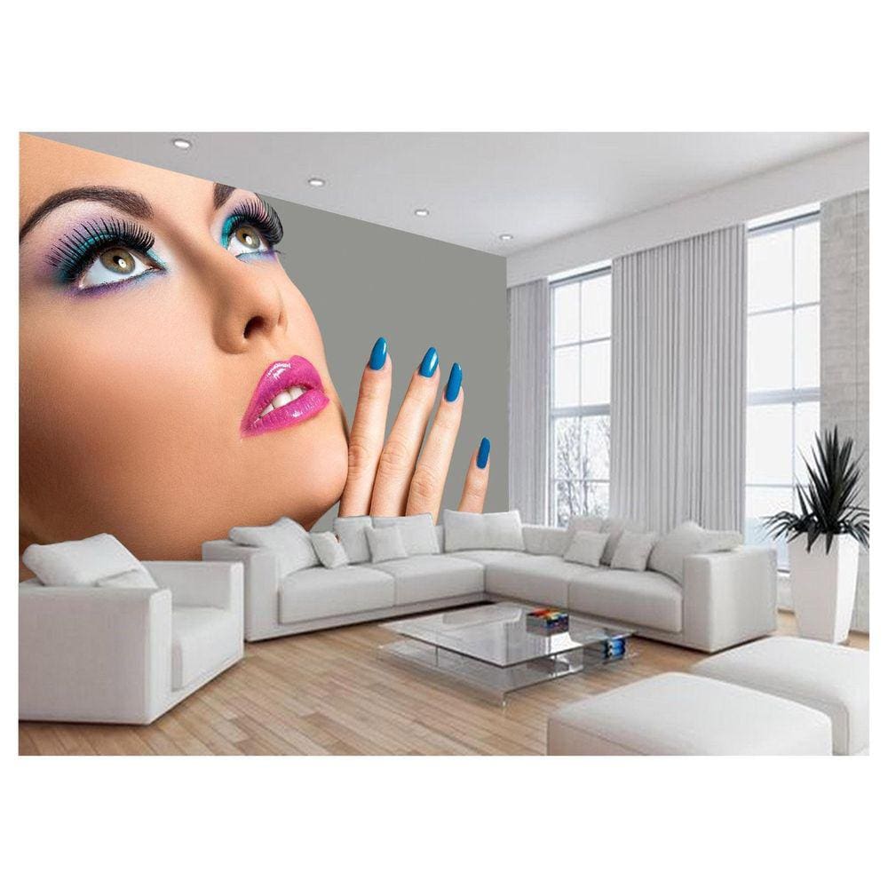 Papel De Parede Salão De Beleza Maquiagem Make 3,5M Slb89