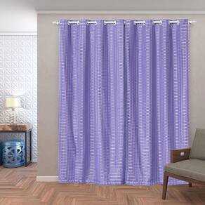 Cortina Blackout Pvc Voil Xadrez 2,80M X 2,30M - Lilás