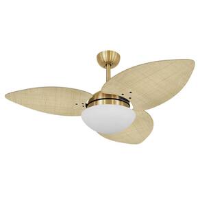Ventilador Teto Volare Dourado Dunamis Palmae Natural 110V