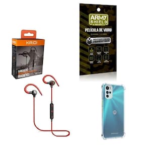 Kit Capinha Moto G22 Fone Bluetooth E Película De Vidro 3D