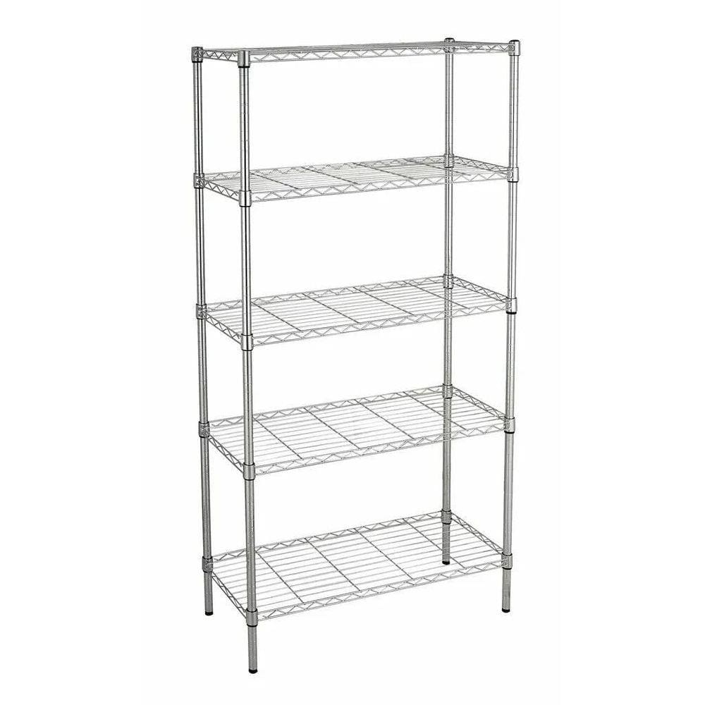 Estante De Aço Cromado 5 Prateleiras Rack Aramado