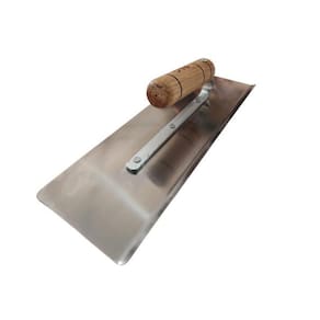 Desempenadeira Inox Lisa Borda Curva 35X12 P.A.G Cabo Aberto