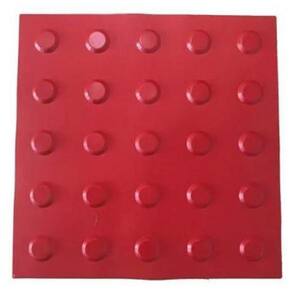 Kit 16 Pçs Piso Tátil Pvc 25X25 Alerta Vermelho