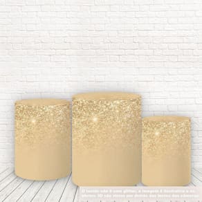 Trio De Capas Cilindros 3D Sublimado Efeito Glitter Fcc-128