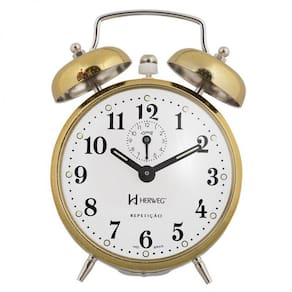 Despertador Mecânico Vintage Retro Antigo Herweg 2370-208