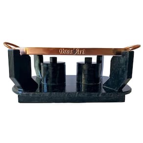 Grelha Para Carne 33X19 Cm+Rechaud 2 Queimadores Pedra Sabao
