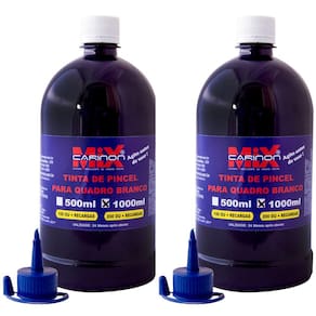 Kit 2L de tinta para pincel de quadro branco nas cores Azul