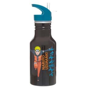 Garrafa 300Ml Naruto Ninja Run Preto Alumínio