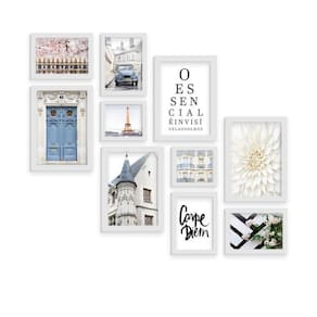 Kit 10 Quadros Moldura Branca O Essencial Classico