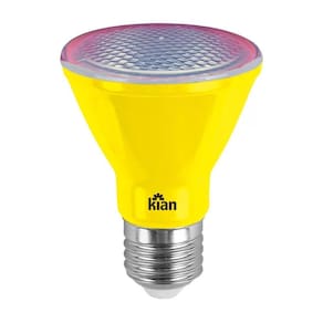 20Un Lampada Led Decorativa Par20 6W Amarelo Bivolt E27 Kian