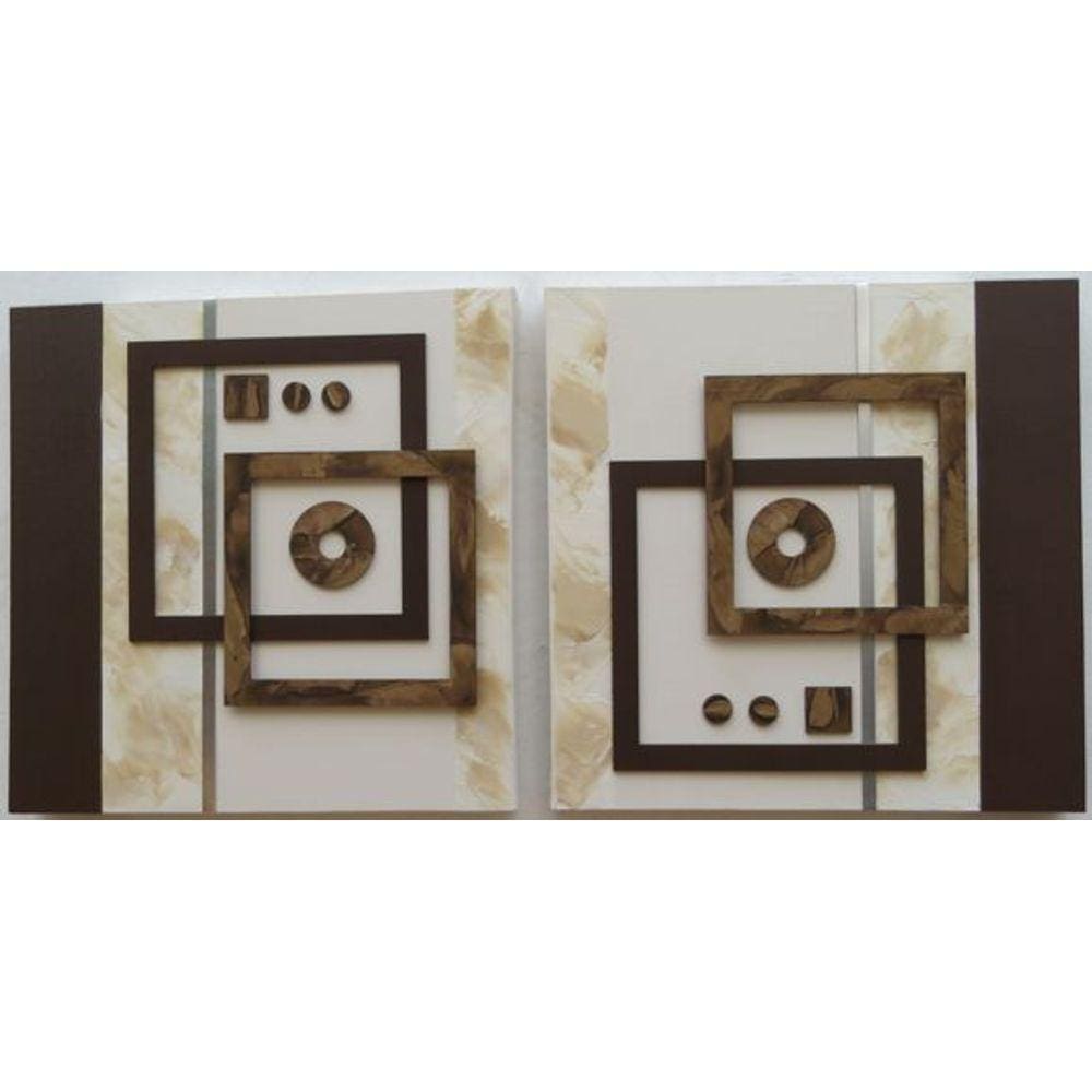 Quadro abstrato moderno 40x40 cm