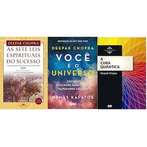 Kit 3 Livro Deepak Chopra Sete Leis + Você Universo + A Cura