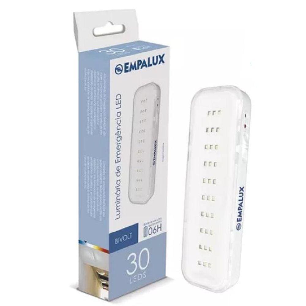 KIT 24 Luminária De Emergência 30 Leds Empalux - 6 horas