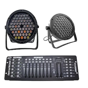 Kit 8 Par Led Slim 60 Led 3W Rgbwa Onelight+ Mesa Dmx 512