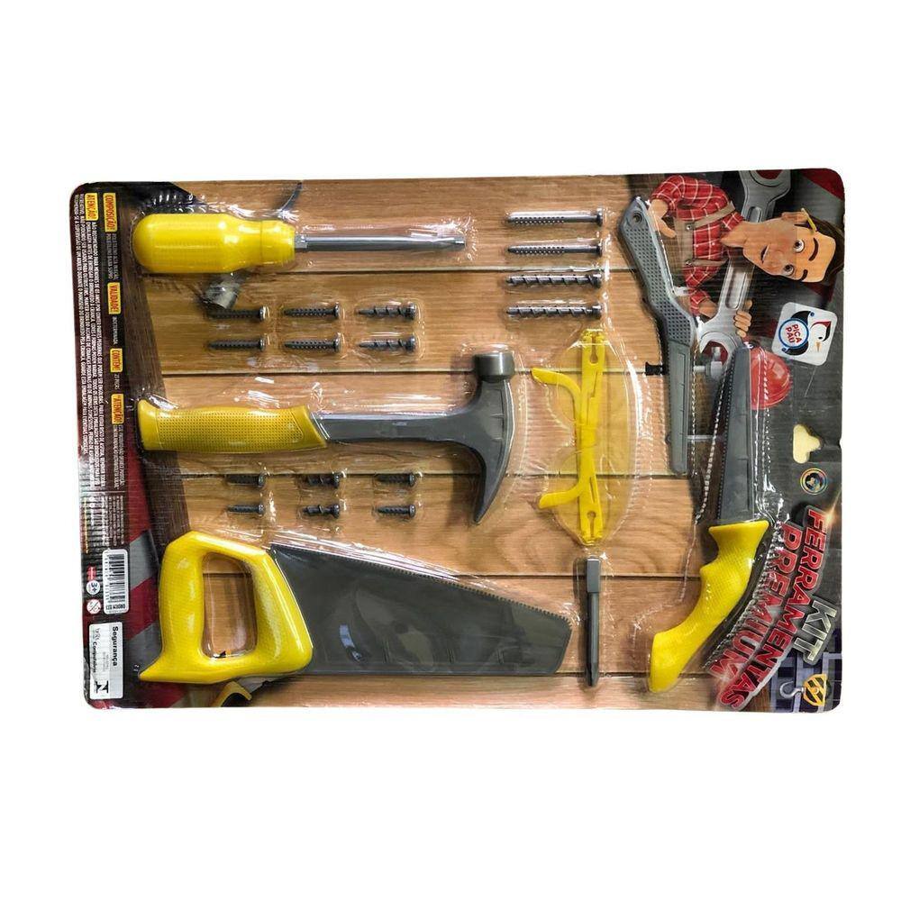 Kit Ferramentas Premium 23 Peças Infantil Oficina Educativa