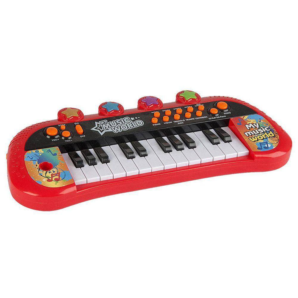 Piano Teclado Infantil Musical Educativo Som De Animais(vermelho