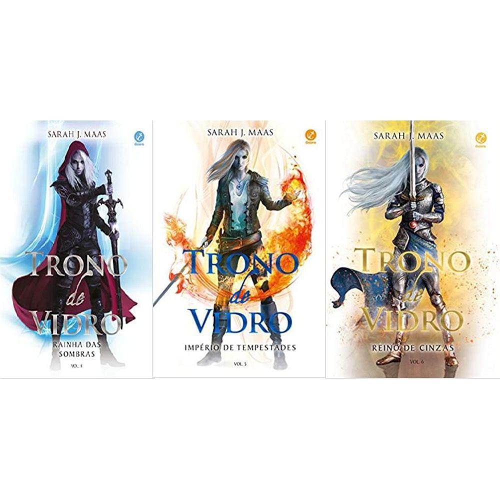 Kit 3 Livros Trono De Vidro Volumes 4, 5 E 6 Sara J Maas