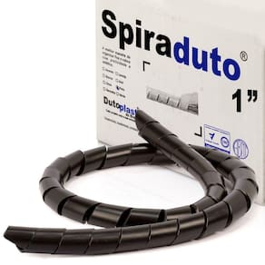 Organizador Fios E Cabos Spiraduto De 1 Preto - 45 Mt