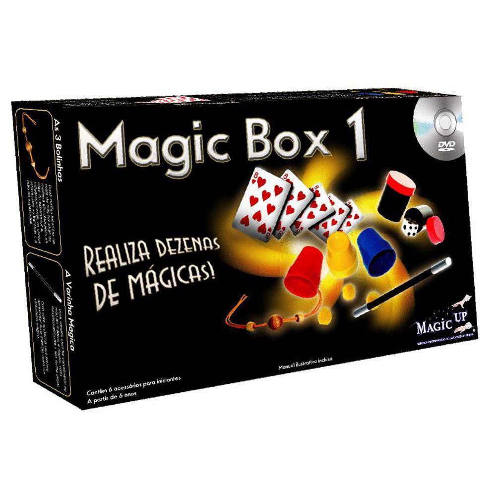 Kit de mágicas 6 acessórios á partir de 6 anos Magic box 1