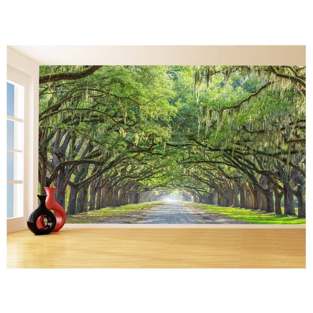 Papel De Parede 3D Estrada Caminho Paisagem 3,5M Nes138