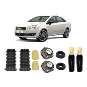 Kit Coxim Amortecedor Dianteiro Traseiro Fiat Linea 2008/16