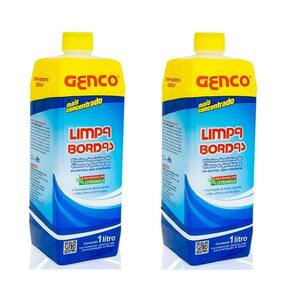 Kit 3 Detergentes Limpa Bordas Genco 1 Litro Para Piscinas