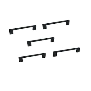Kit 5 Puxador Preto Fosco Il 950 Metal 128Mm Com Parafusos