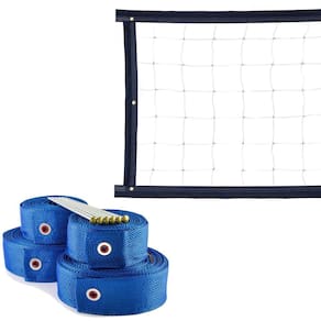 Kit Rede De Vôlei Com Marcação 5 Metros Azul/Branco