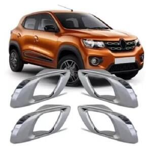 Kit 4 Gatilho Maçaneta Interna Kwid 2017 18 19 20 21 Cromada
