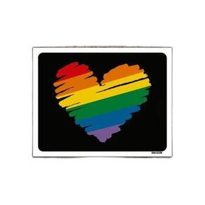 Kit 5 Placas Decorativa - Diversidade Coração Arco Iris