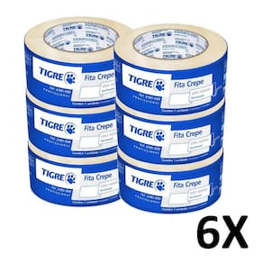Kit 6 Fita Crepe Uso Geral Pintura 48Mmx50M Tigre
