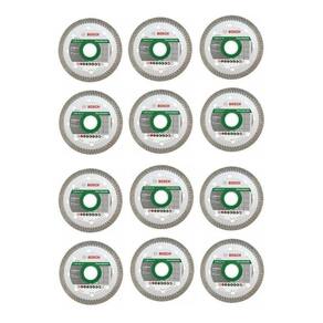 Kit 12 Disco Diamantado 4.3/8 Turbo Pro Porcelanato Bosch