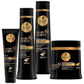Kit Haskell Cavalo Forte Shampoo Condic Másc 500Ml Leave-In