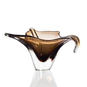 Centro De Mesa Em Cristal Murano Marron São Marcos