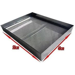 Escorredor Bandeja Aço Inox Para Salgados Pasteis 40X50X6Cm