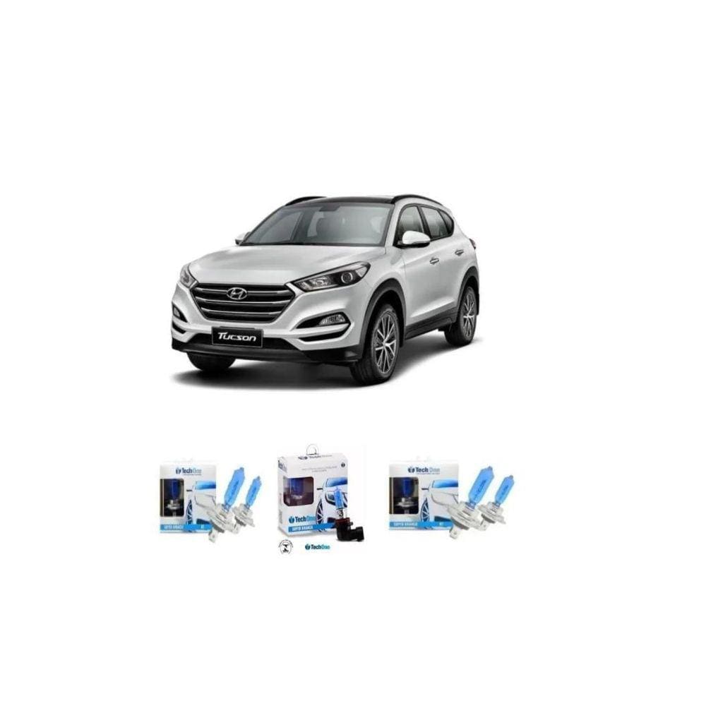 Farol New Tucson 2017 A 2019 Kit Lampada Alto Baixo E Milha