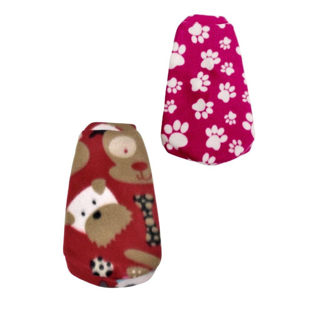 Kit 2 roupinhas soft para cachorro rosa e vermelho tam M