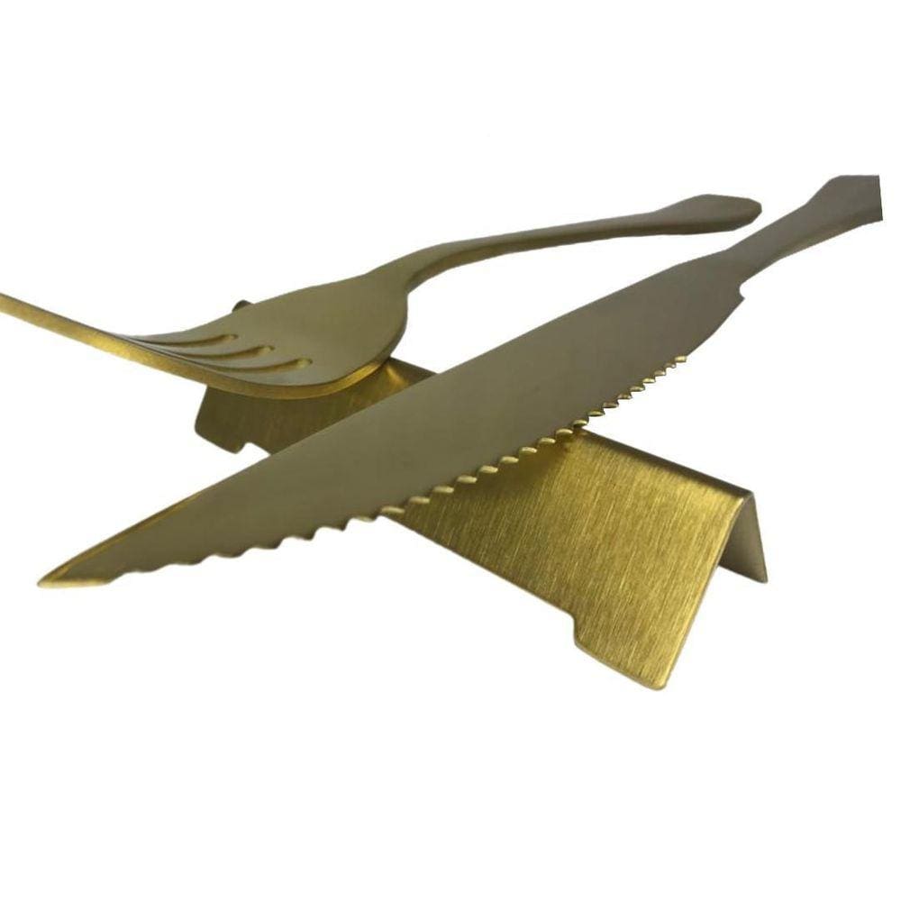 Descanso Dourado Para Talheres Fineza