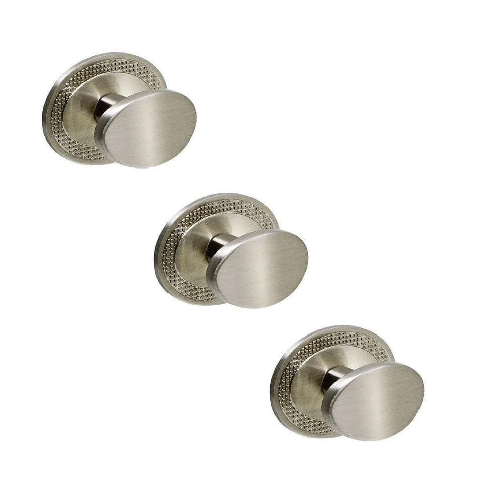 Kit 3 Puxador Beetle Com Base Granada Zen Escovado