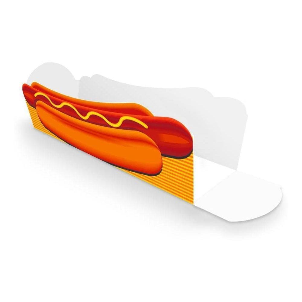 Embalagem Para Cachorro Quente Hotdog 19Cm - Vermelho 300Un