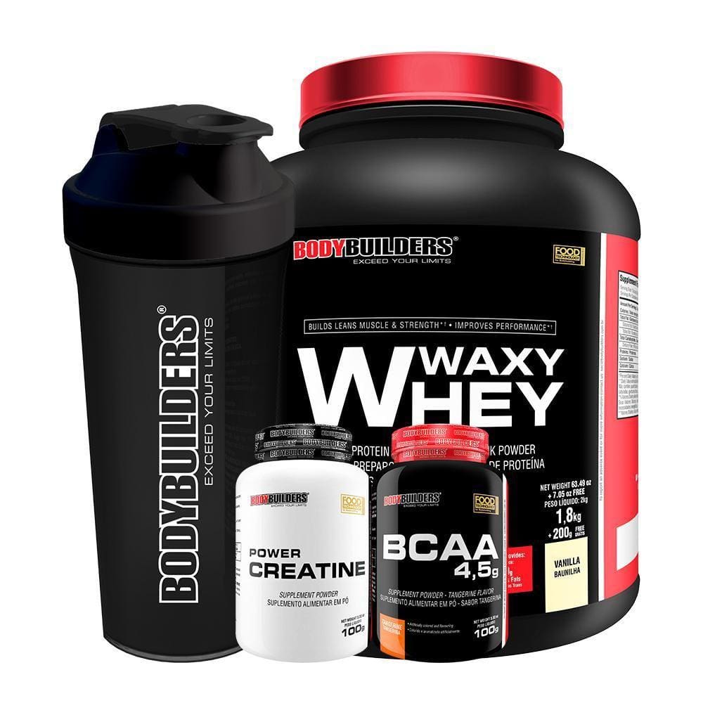 Kit Waxy Whey 2Kg+ Bcaa 4,5 100G+ Power Creatina 100G