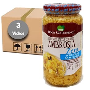 Ambrosia Zero Açucar São Lourenço 380G  3 Vidros