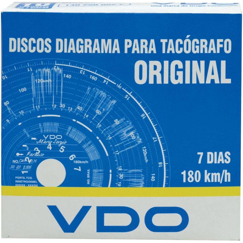 Disco para tacógrafo 7 dias 180 Km/h VDO