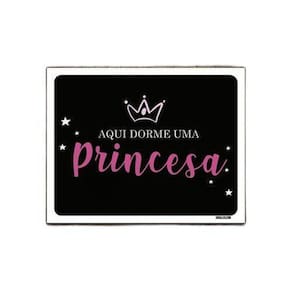 Kit 5 Placas Decorativa - Aqui Dorme Uma Princesa