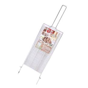 Grelha Miúdos Dupla Em Aço Inox Espaço Grelhar 19 X 40 Cm