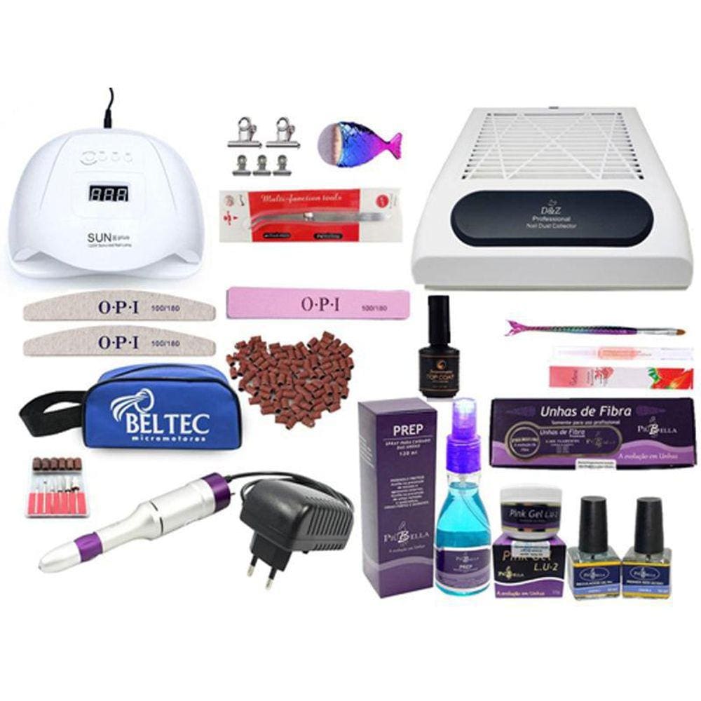Kit Piubella Gel Fibra Cabine 120W Beltec Lb50 Sugador 80W