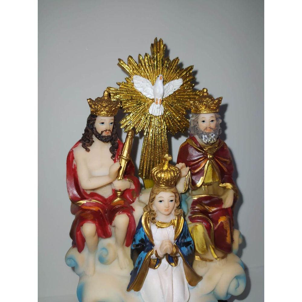 Imagem Divino Pai Eterno Em Resina 15Cm